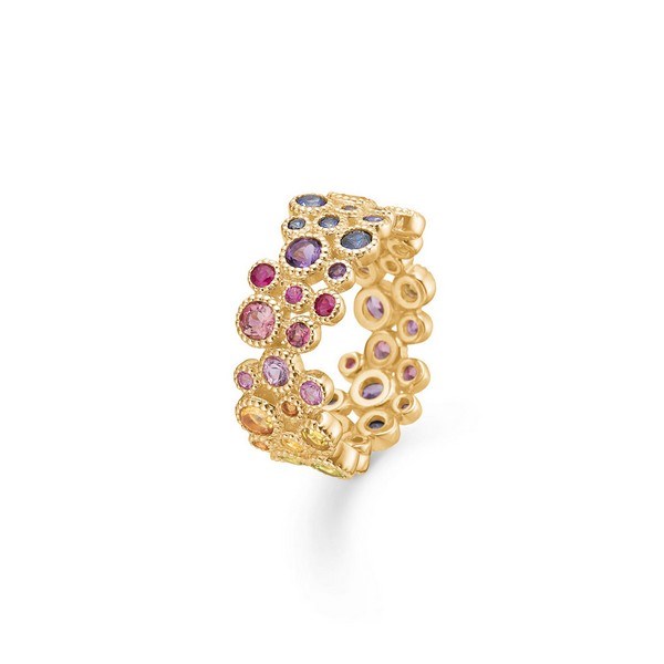 LUXURY RAINBOW Ring aus 14 Karat Gold mit Steinen von Mads Z 