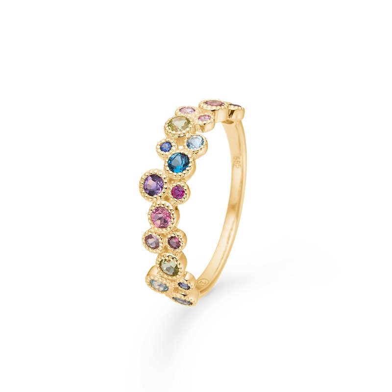 Luxuriöser Rainbow Petit Ring in 14 Karat Gold 1544066