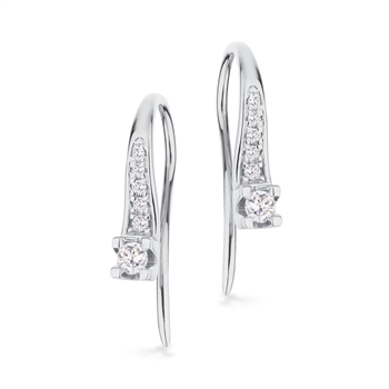 Kleopatra Queen Diamant Ohrringe in 14 kt. Weißgold 1546