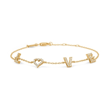 Mads Z - Tender Love Armband aus 14 kt Gold mit insgesamt 0,14 ct /W.SI