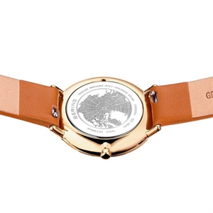 Bering Ultra Slim Uhr in Gold verdoppelt | 15729-530