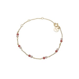 Aagaard - Armband mit Achaten und Mondsteinen in vergoldetem Silber