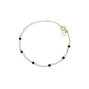 1601-S-G11 Aagaard Armband mit schwarzem Onyx und grünem Amazonit