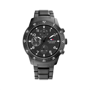 Herrenuhr von Tommy Hilfiger in schwarzem IP Stahl | 1791951