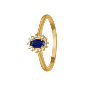 Aagaard - 8 kt. Goldring mit blauem Saphir | 1800-G8-15