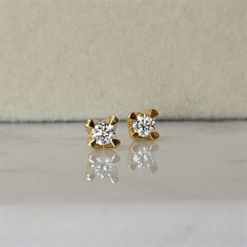 Aagaard - Diamantohrringe in 8 kt Gold mit Lab-Grown Diamant insgesamt 0,20 ct