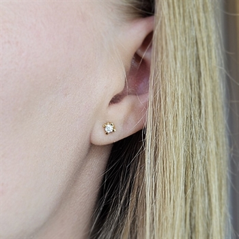 Aagaard - Diamantohrringe in 8 kt Gold mit Lab-Grown Diamant insgesamt 0,20 ct