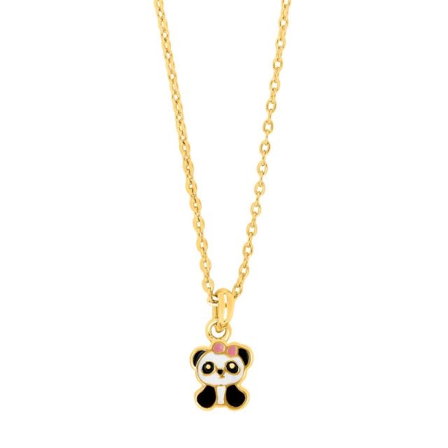 Nordahl Kinderschmuck - Halskette mit Panda-Anhänger aus vergoldete 