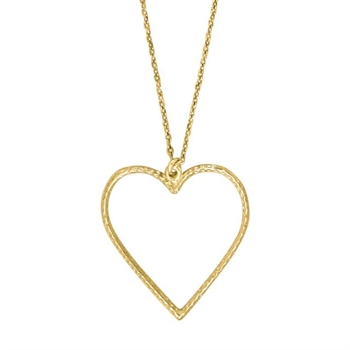 Nordahl Jewellery - ADORE52 2 Halskette aus vergoldete silber m. Herz