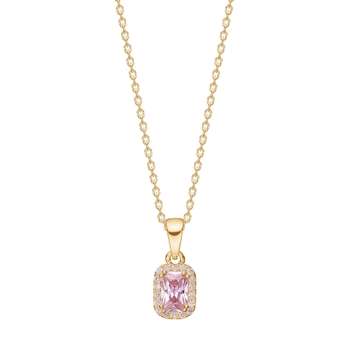  Siersbøl - ​​​​8 kt. Goldanhänger mit Kreisdesign und zirkonia