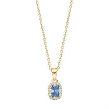  Siersbøl - ​​​​8 kt. Goldanhänger mit Kreisdesign und zirkonia