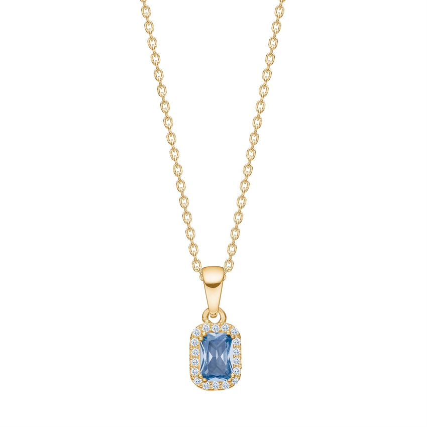  Siersbøl 8 kt. Goldkette mit Aquamarin | SPAREN Sie 10%