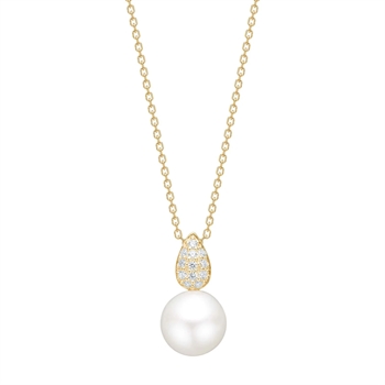 Perlenanhänger aus 8 Karat Gold von Siersbøl