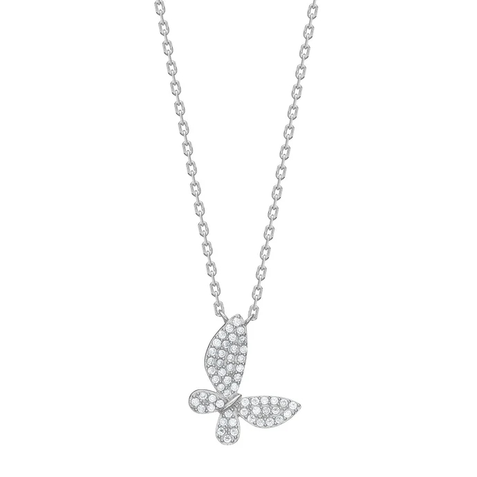 Joanli Nor RIVERANOR Schmetterlingskette in Sterlingsilber mit Zirkonia