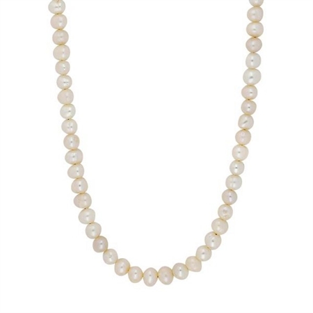 Siersbøl Perlenkette 6mm mit rhodiniertem Silberverschluss 20890020900