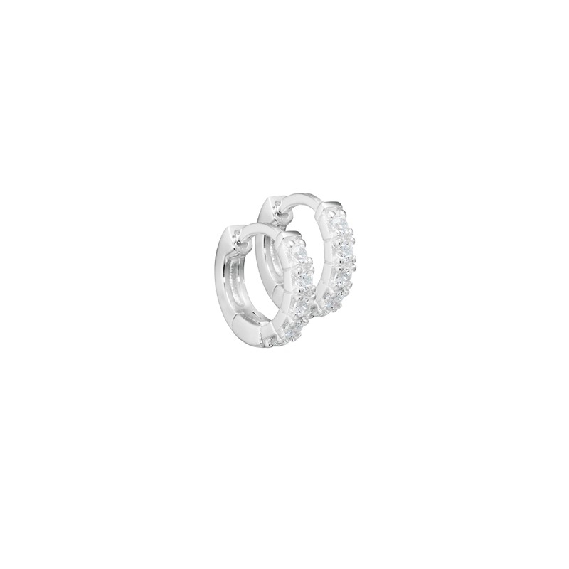 Aqua Dulce - Darling Hoop 10mm Silber m. Zirkonia