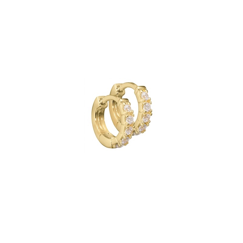 Aqua Dulce - Darling Hoop 10mm Vergoldet Silber m. Zirkonia