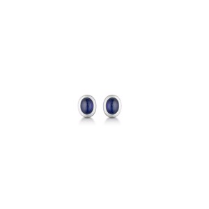 Cabochon-Ohrringe aus silber mit blauen Saphiren - 2114011