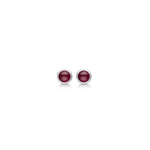 Cabochon-Ohrringe aus silber mit Rubinen - 2114012