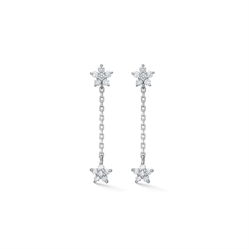 Mads Z Céleste Kettenohrringe aus Silber mit zirkonia