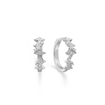 Vesper Hoops aus Sterlingsilber mit zirkonia von Mads Z