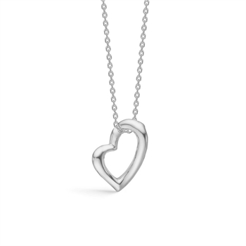 Mads Z - Melt My Heart Halskette in silber mit heart