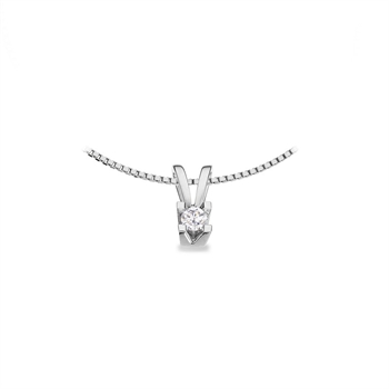 Kleopatra Anhänger in 8 kt. Weißgold 0,05ct.-0,25ct. Diamant