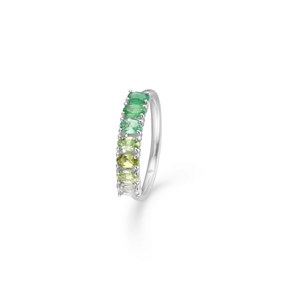 Mads Z - Poesie Smaragd Ring aus Silber mit echtem Stein 