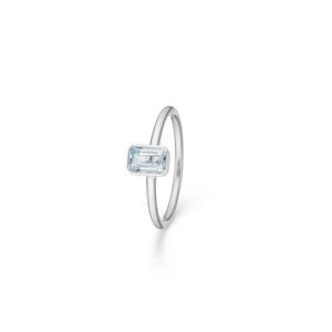  Mads Z - Aurora Ring aus Silber mit blauem Topas