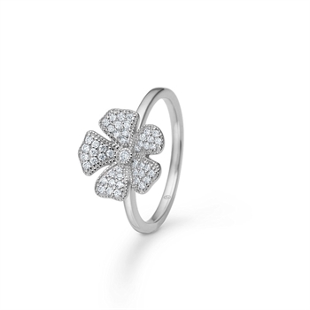Mads Z Fleur Ring aus Silber mit zirkonia