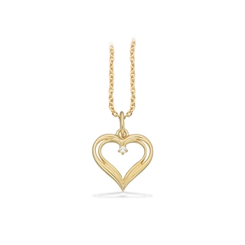 Scrouples - Herzanhänger 8kt m. Brillanten 214853