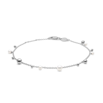 Bubbles n' Pearls armband in silber Mads Z 2153166