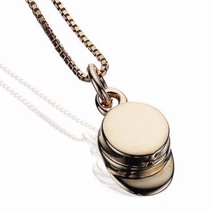 8 kt. Gold Studenten-Mütze Anhänger mit Kette