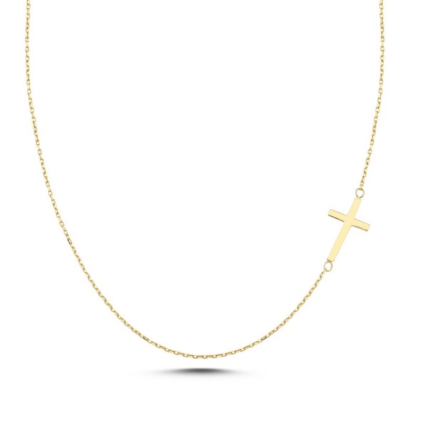 MELFIA Halskette mit Kreuz 14kt. Gold 42+3cm
