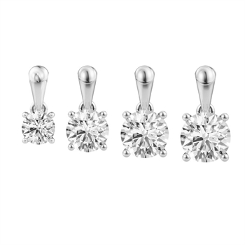 LUXURY Anhänger aus 14 kt Weißgold mit lab-grown Diamant 0,25-1,0 ct