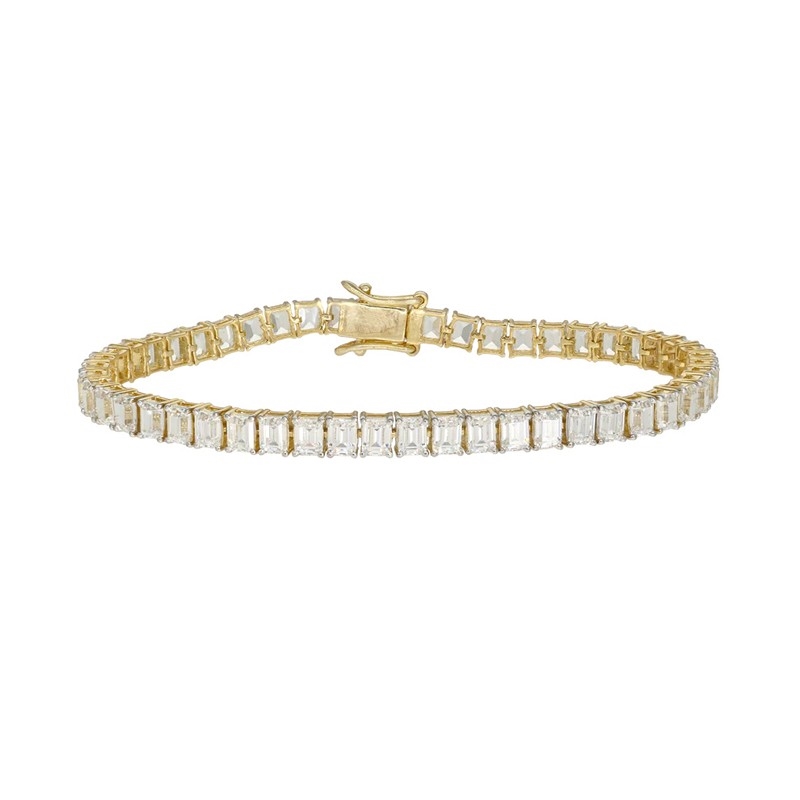 Aagaard Smaragd-Tennisarmband in 14 kt mit Labordiamanten