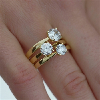 Siersbøl Luxury Diamantring aus 14 Karat Gold mit rundem lab grown Diamant3