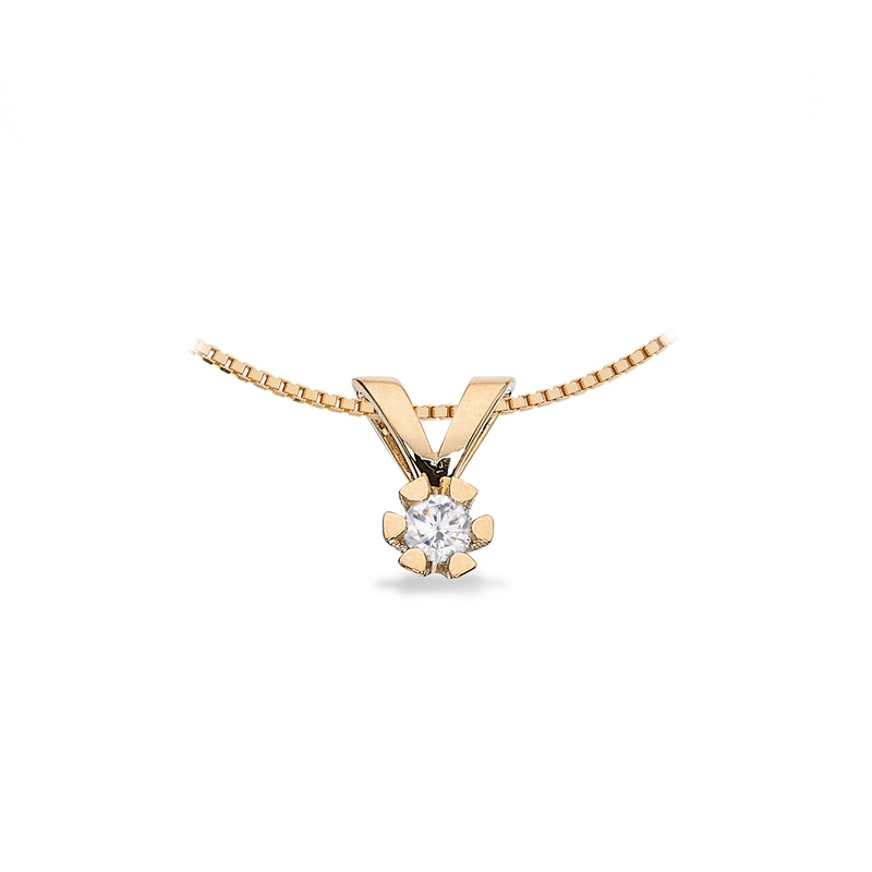 Vida Anhänger 8 kt. Gold mit Brillant 0,03 - 0,25 ct.