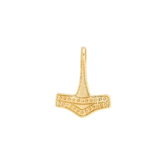 Siersbøl - 14 kt Gold Thors Hammer Anhänger, klein*