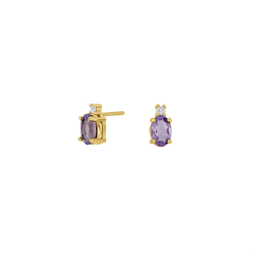  Siersbøl 8 kt. Goldohrringe mit Amethyst 30170370309