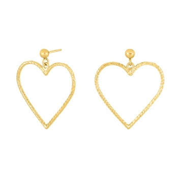 Nordahl Jewellery - ADORE52 2 Ohrringe aus vergoldete silber mit Herzen