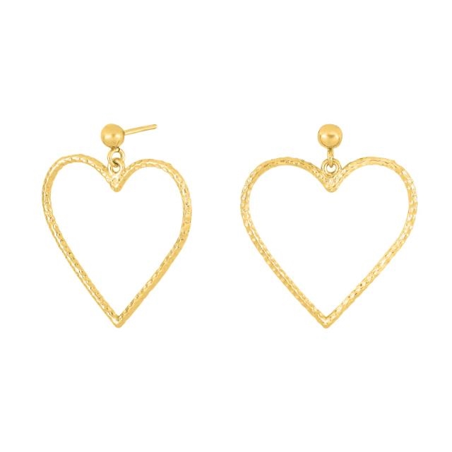 Nordahl Jewellery - ADORE52 2 Ohrringe aus vergoldete silber mit Herzen