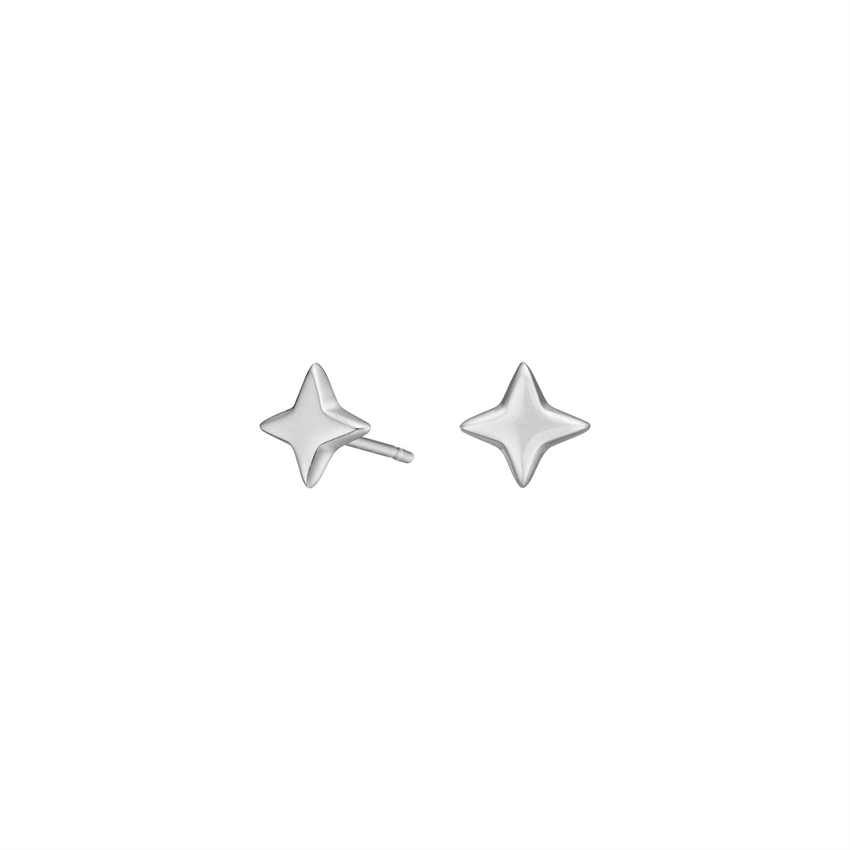 Nordahl Jewellery - UNIVERSE52 rhodiniertes Sterlingsilber Stern Ohrstecker