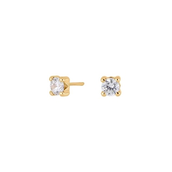 Ohrstecker aus 8kt. Gold mit Zirkonia 4mm