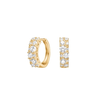 Runde Ohrringe in vergoldetem Silber