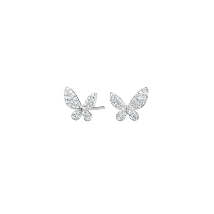Joanli Nor RIVERANOR Schmetterling Ohrstecker in Silber m. Zirkonia