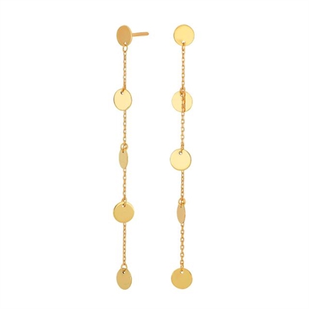 Siersbøl - Ohrringe aus 8 Karat Gold mit Kettenanhänger