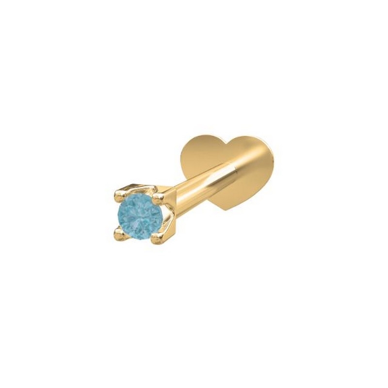 Piercingschmuck PIERCE52 blau 14kt.