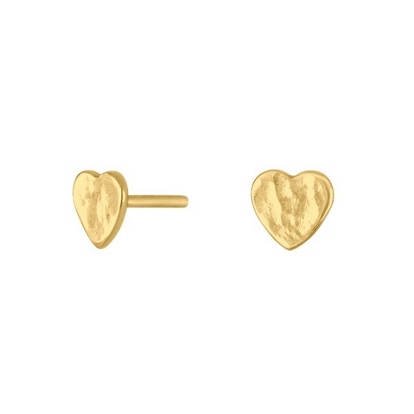 Nordahl Jewellery - CHARM52 Ohrringe mit Herz aus vergoldetem Stahl silber