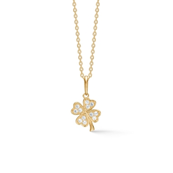Mads Z Clover Anhänger aus 8 kt Gold mit zirkonia